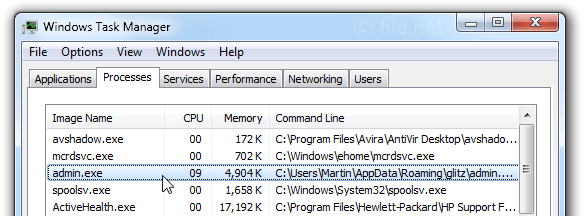 Windows Task Manager with Admin