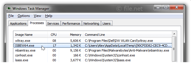 Windows Task Manager with ISBEW64